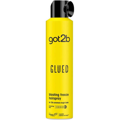 ספריי לשיער מדביק את כל סגנונות השיער GLUED GOT2B עד 72 שעות של אחיזה חזקה שוורצקופף 300 מ
