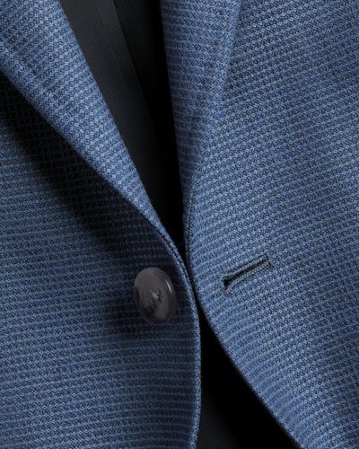 ג'קט אלגנטי -Indigo blue proper blazer slim fit jacket 