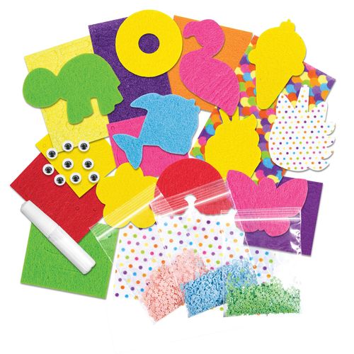 ערכת יצירה לילדים - הכנת 10 פאטצ'ים צבעוניים ניתנים להדבקה בקלות