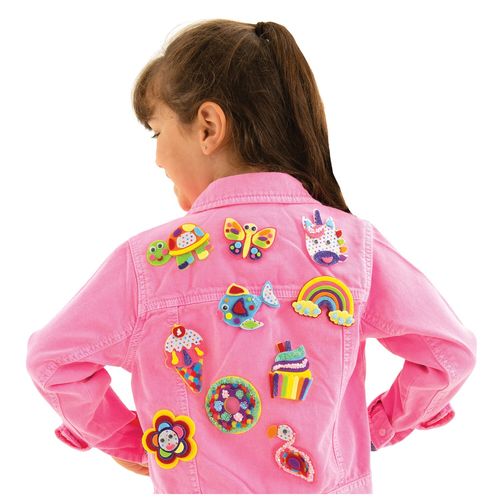 ערכת יצירה לילדים - הכנת 10 פאטצ'ים צבעוניים ניתנים להדבקה בקלות