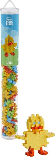 משחק הרכבה 100 חלקים קטנים במארז צינור רב פעמי - אפרוח