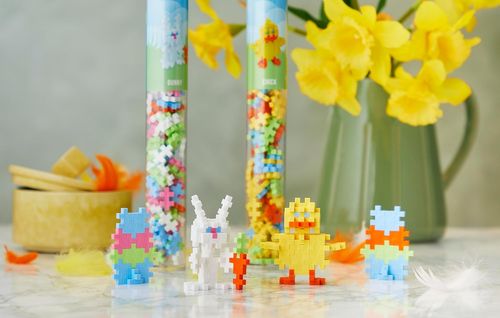 משחק הרכבה 100 חלקים קטנים במארז צינור רב פעמי - אפרוח