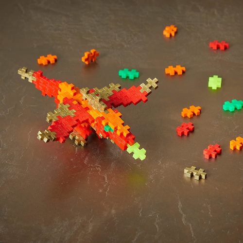 משחק הרכבה 100 חלקים קטנים במארז צינור רב פעמי - דרקון