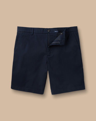 מכנסיים קצרים כותנה כחולות - Dark navy cotton shorts