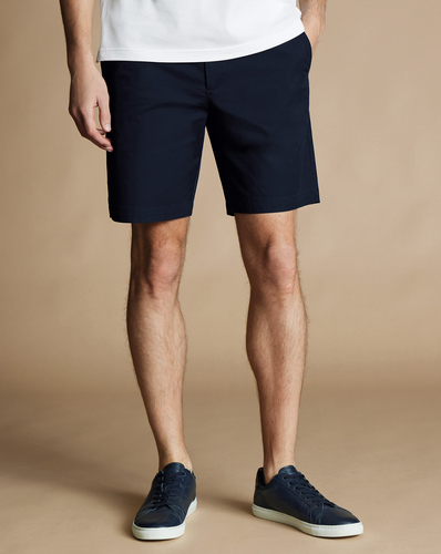 מכנסיים קצרים כותנה כחולות - Dark navy cotton shorts