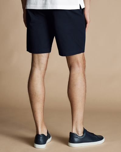 מכנסיים קצרים כותנה כחולות - Dark navy cotton shorts