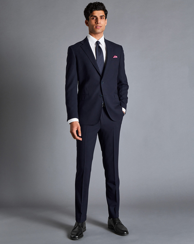 חליפה סלים פיט כחולה - Dark navy slim fit ultimate performance suit