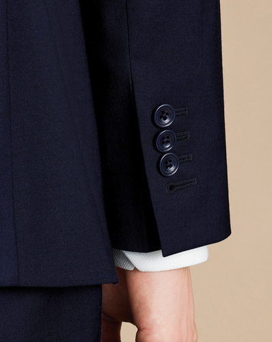 חליפה יוקרתית מבד איטלקי סלים פיט כחולה - Dark navy tropical slim fit Italian suit  