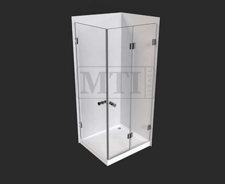MTI-745 – דגם אורי – מקלחון פינתי – דלת והרמוניקה שתי דלתות = גוון וסוג זכוכית לציין בהערות