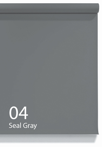 רקע נייר אפור לסטודיו Creativity Int 2.72x11 Seal Gray #04