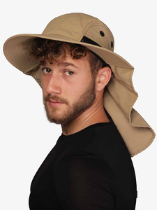 כובע רחב שוליים עם מגן עורף לנשים וגברים
