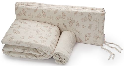 סט מצעים מעוצב למיטת תינוק 100% כותנה טטרא - מעופפים