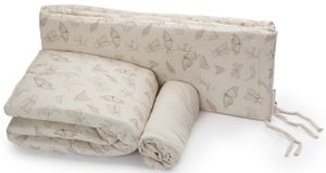 סט מצעים מעוצב למיטת תינוק 100% כותנה טטרא - מעופפים