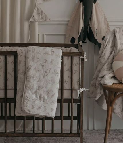 סט מצעים מעוצב למיטת תינוק 100% כותנה טטרא - מעופפים