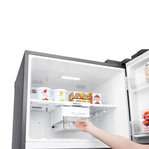 מקרר מקפיא עליון 438 ליטר LG GR-B486IVSU נירוסטה מוברשת