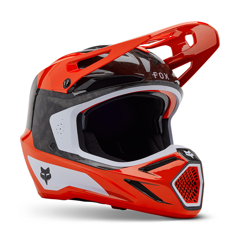 קסדת פוקס קרבון אדום - FOX V3 RS INFINTE V25