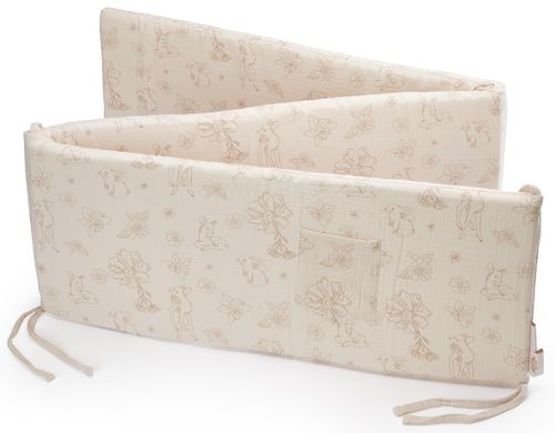 מגן ראש דו-צדדי למיטת תינוק 100% כותנה טטרא - איילים