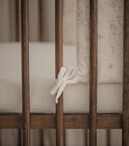 מגן ראש דו-צדדי למיטת תינוק 100% כותנה טטרא - איילים