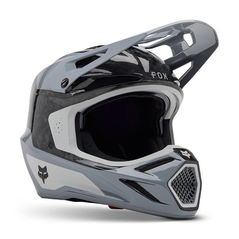 קסדת פוקס קרבון אפור - FOX V3 RS INFINTE V25