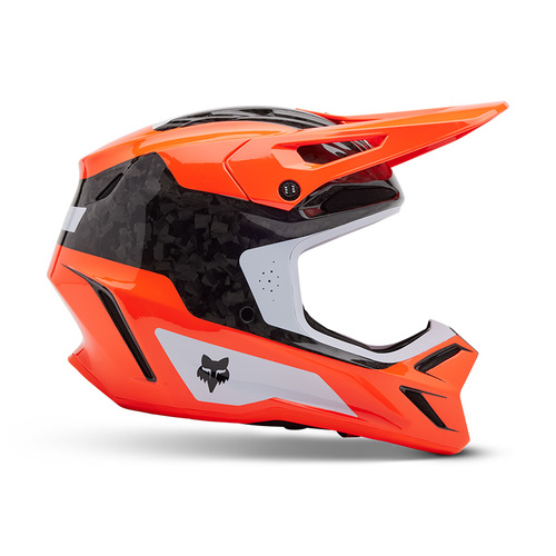 קסדת פוקס קרבון כתום - FOX V3 RS INFINTE V25