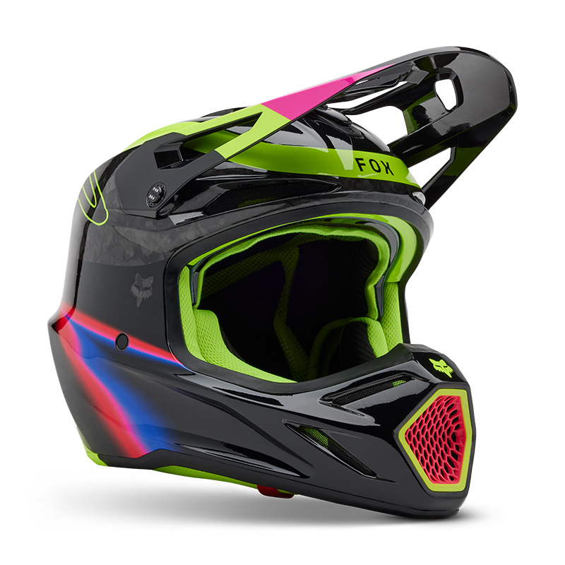 קסדת פוקס קרבון שחור - FOX V3 RS ENERGY V25