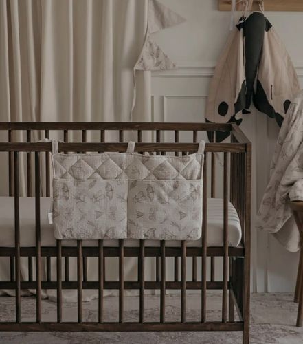 שק חיתולים לתלייה על מיטה או עריסת תינוק 100% כותנה טטרא - איילים