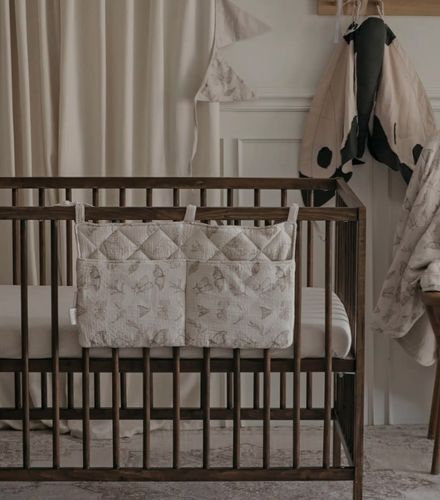 שק חיתולים לתלייה על מיטה או עריסת תינוק 100% כותנה טטרא - מעופפים