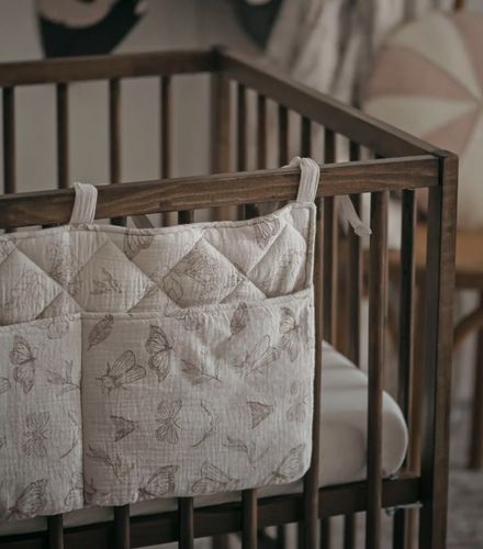 שק חיתולים לתלייה על מיטה או עריסת תינוק 100% כותנה טטרא - מעופפים