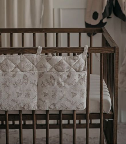 שק חיתולים לתלייה על מיטה או עריסת תינוק 100% כותנה טטרא - מעופפים