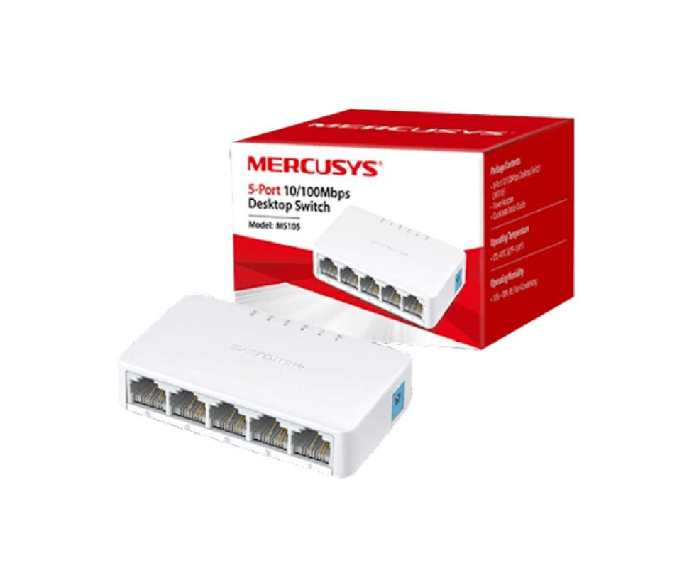 מתג 5 יציאות 10/100Mbps Mercusys