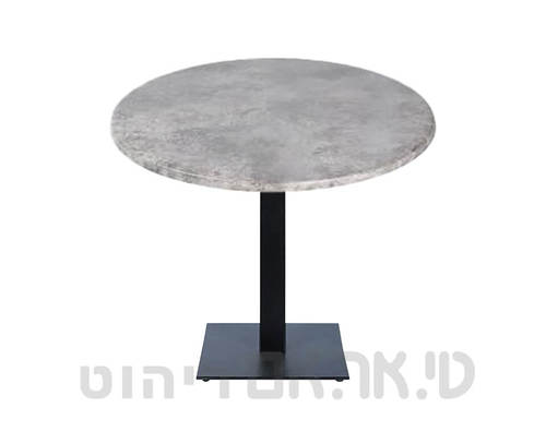 שולחן פלטה ורצליט עגולה אפור בטון