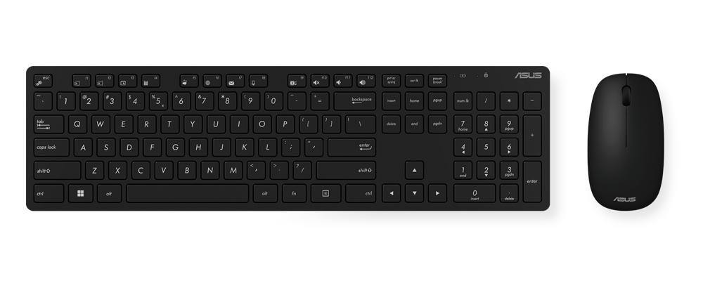 סט מקלדת ועכבר אלחוטי Asus W5000 אסוס שחור