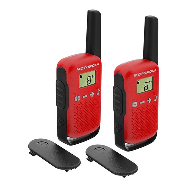 זוג מכשירי קשר ווקי-טוקי T42 עד 4 ק"מ מבית Motorola.
