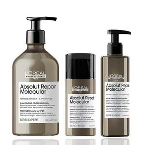 סט שמפו מסכה ללא שטיפה וסרום Absolut Repair Molecular