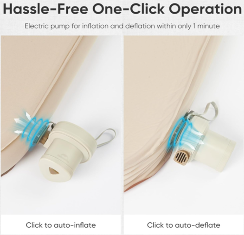 משאבה חשמלית נטענת לניפוח מזרונים וסירות NATUREHIKE TYPE C