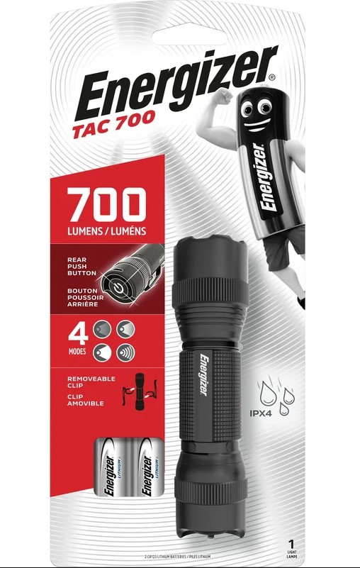 פנס טקטי שחור 700 לומנס - Energizer