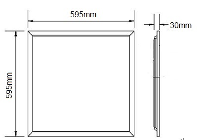 פאנל לד פרבולי 60X60 לתקרה אקוסטית 40W