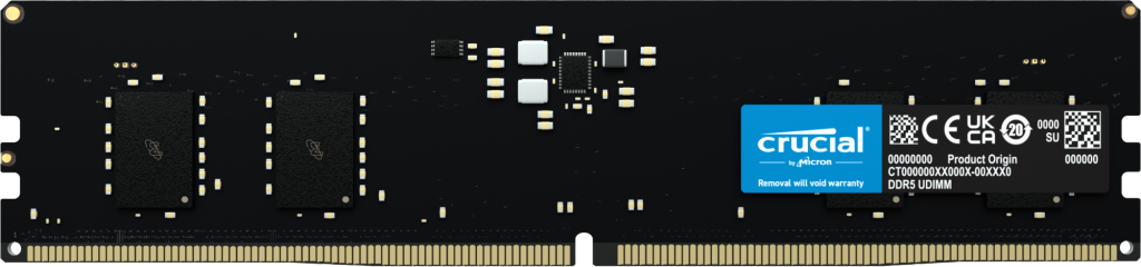 זיכרון Crucial DIMM 16GB DDR5 4800Mhz CL40 (16Gbit) Tray only