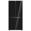 מקרר 4 דלתות מקפיא תחתון 470 ליטר דגם 6356 HQ-611R MIDEA 6356 זכוכית שחורה