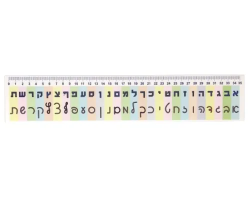 סרגל אותיות אישי ממפל - דפוס / כתב - 36 יח'