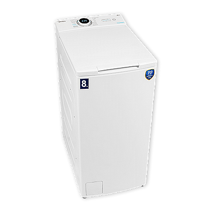מכונת כביסה פתח עליון 8 ק"ג דגם MF100T80B/W-IL MIDEA 6442