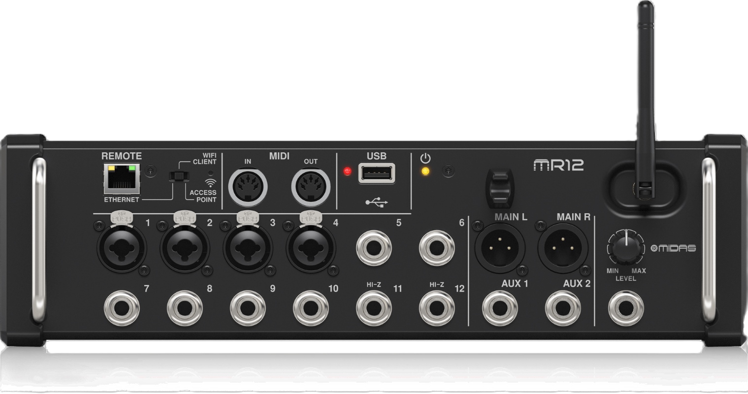מיקסר דיגיטלי Behringer XR12 – 12 ערוצים, קדם-מגברי MIDAS ו-WiFi