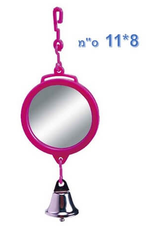 מראה עגולה עם פעמון לציפור 01669