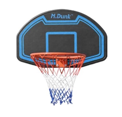 לוח סל לקיר 75X45 ס"מ כולל טבעת ורשת דגם DUNK M003
