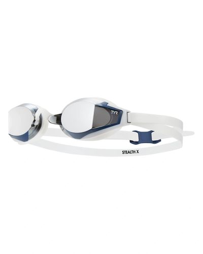 משקפת שחיה STEALTH-X RACE GOOGLE MIR SILVER/WHITE