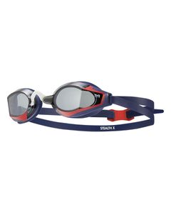 משקפת שחיה STEALTH-X RACE GOGGLE SMOKE/NAVY/RED