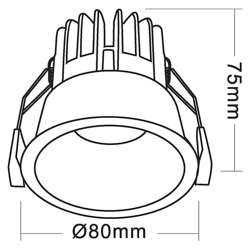 VERO שחור 8W CCT