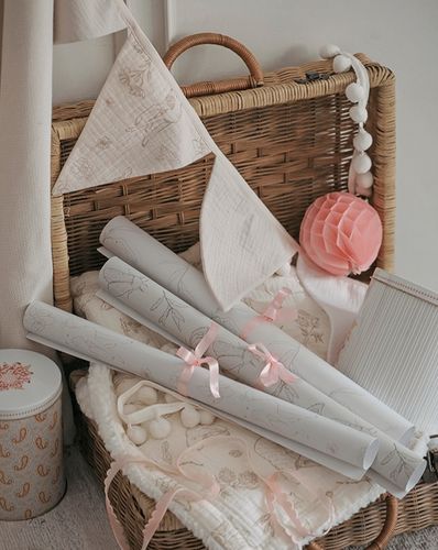 שרשרת דגלונים לתליה ועיצוב החדר 100% כותנה טטרא - איילים