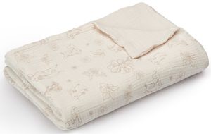 ציפה מעוצבת לשמיכת תינוק 100% כותנה טטרא - איילים