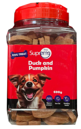 Dog Supreme - חטיף ברווז ודלעת 600 גרם